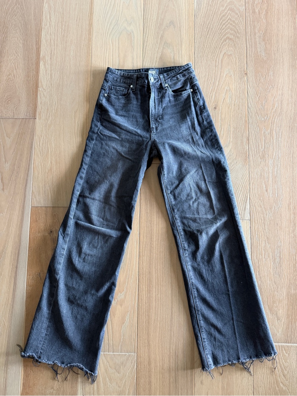 PAIGE Black Wide-Leg Jeans